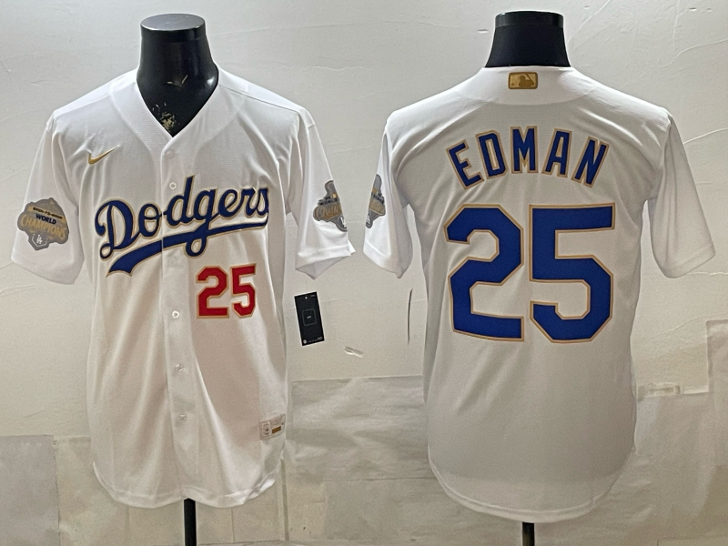 Men 2026 Los Angeles Dodgers #25 Edman white Game Nike MLB Jersey 0504001